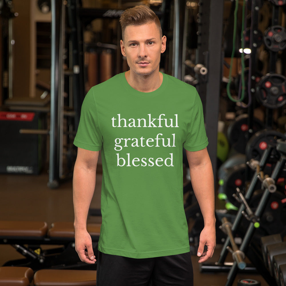 thankful blessed grateful Short-Sleeve Unisex T-Shirt