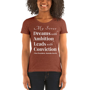 My Soror, Dreams with Ambition Ladies' short sleeve t-shirt