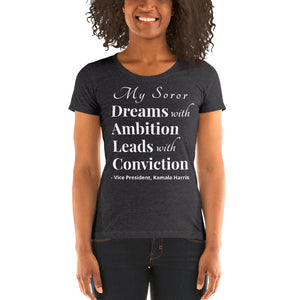 My Soror, Dreams with Ambition Ladies' short sleeve t-shirt